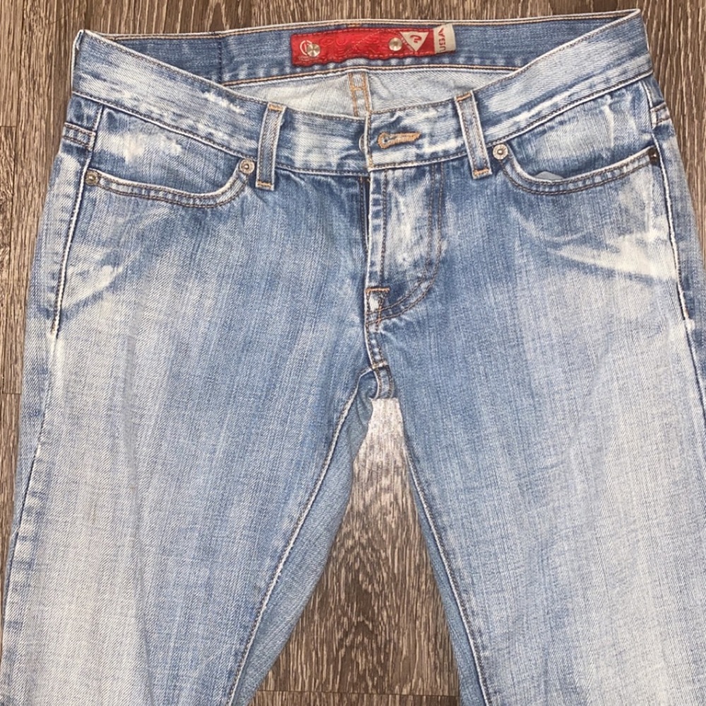 Guess blue jeans.